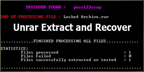 نرم افزار بازکردن فایل rar رمز دار - Unrar Extract and Recover 4.5
